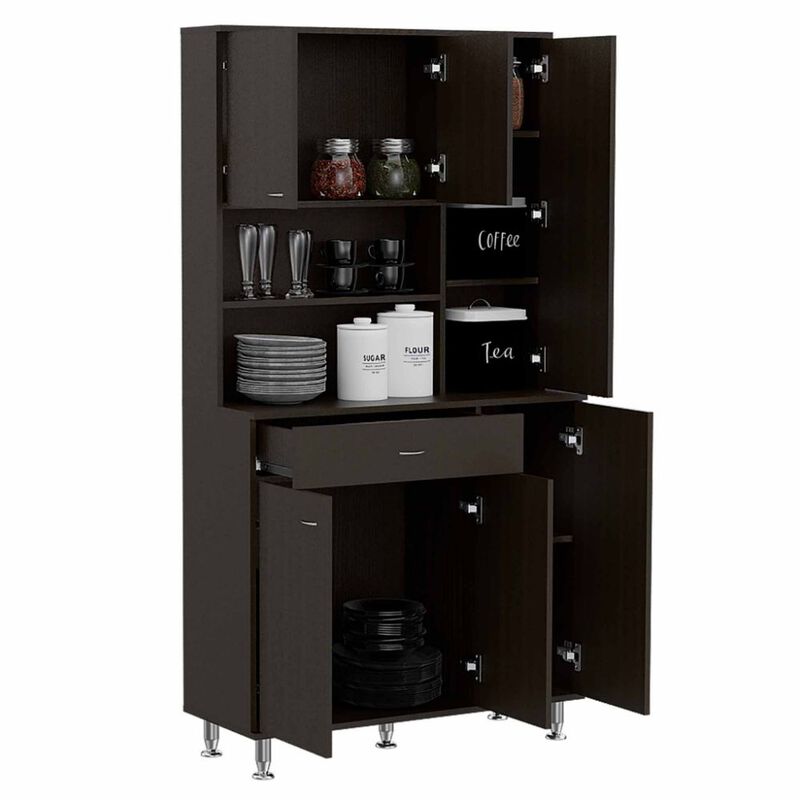 Kitchen Pantry Piacenza, Kitchen, Black