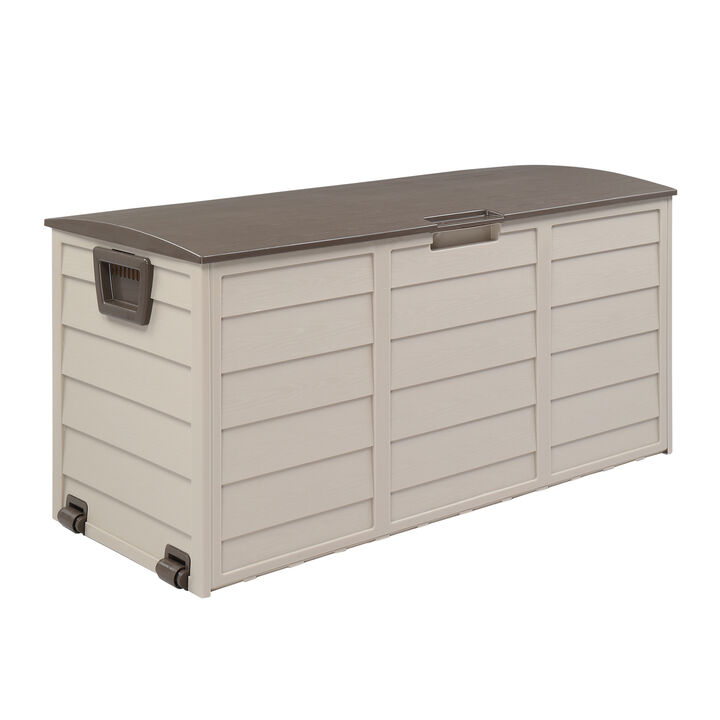 Weather-Resistant Outdoor Deck Box – Lockable Plastic Storage Chest for Garden & Patio