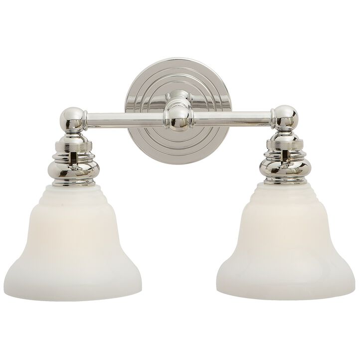 Boston Functional Double Light in Polished Nickel