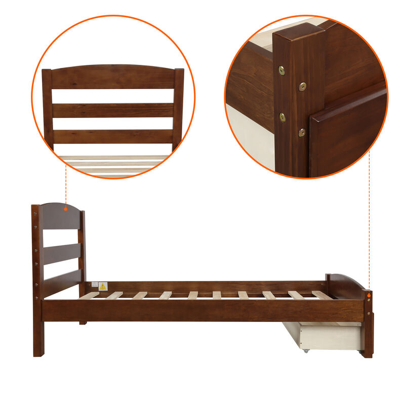 Merax Platform Twin Bed Frame