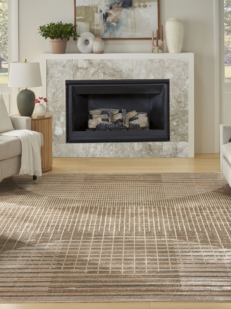 Astra Machine Washable ASW03 Latte 4' x 6' Rug