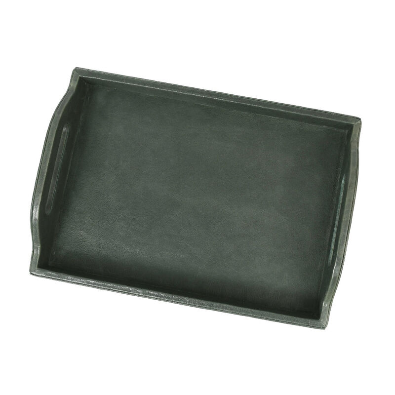 Ombra Leather Serving Tray -  Green