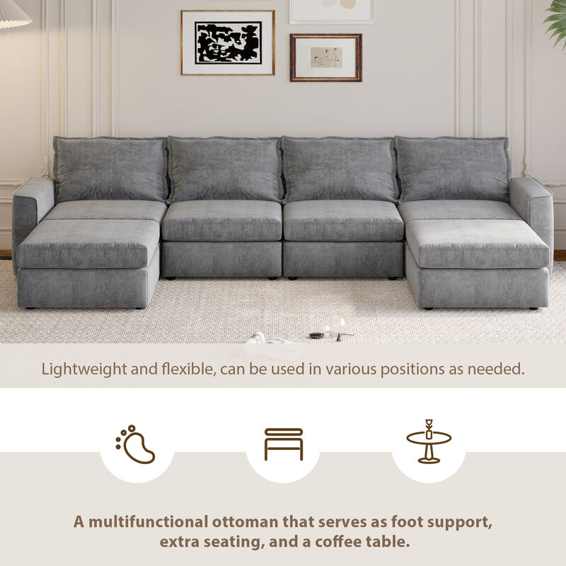 Merax Chenille Modular Sectional Sofa