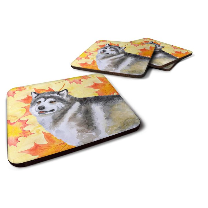 Caroline's Treasures Alaskan Malamute Fall Decorative coasters, Multicolor