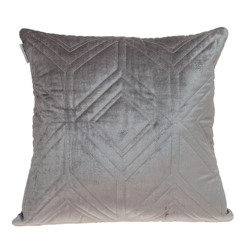 20" Beige Soft Textured Geometrical Designed Throw Pillow