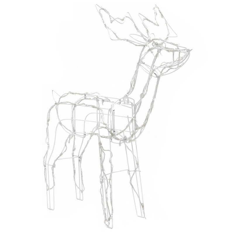 Outdoor 299 LED Lit Christmas Reindeer Family 3pc Set, Multicolor - Benzara