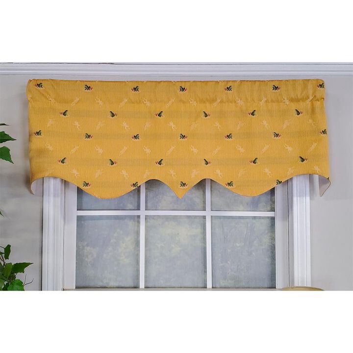 RLF Home Modern Design Classic Ribbit Regal Style Window Valance 50" x 17" Antique