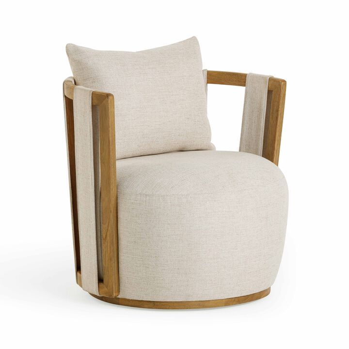 Paolo Green Upcycled Distressed Velvet Swivel Chair