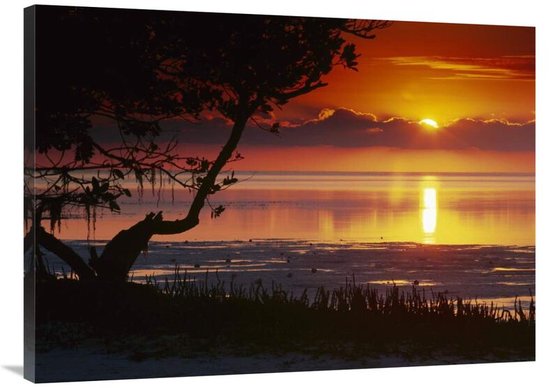 Sunset over Annes Beach, Florida-Canvas Art-40x30