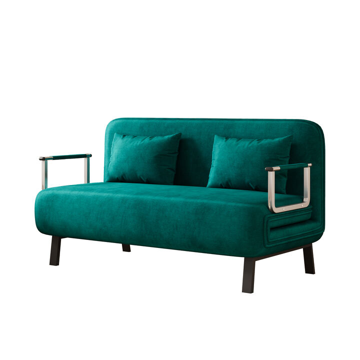 Merax Tri-Fold Sleeper Sofa  Loveseat with Adjustable Backrest
