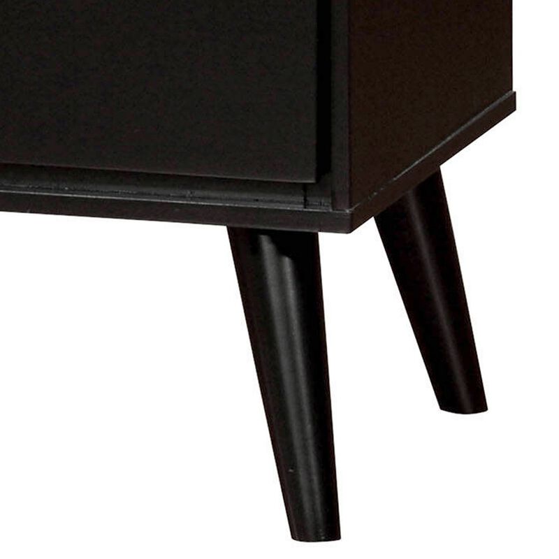 Lennart Mid Century Modern Nightstand, Black-Benzara