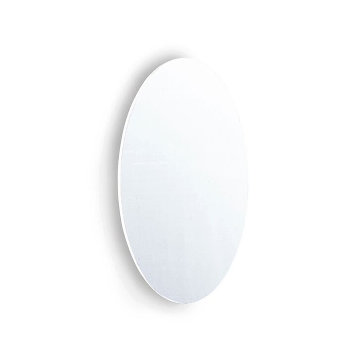 Frameless Beveled Wall Mounted Bathroom Mirror, Hd Makeup Mirror, 25 Round Mirror