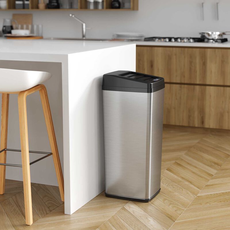iTouchless 14 Gallon Sliding Lid Sensor Trash Can
