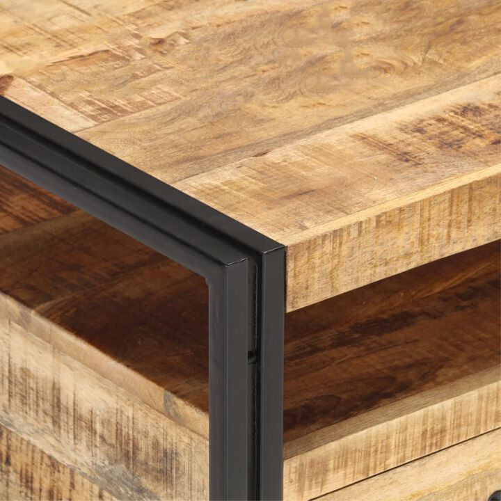 vidaXL Coffee Table 39.4"x21.7"x17.7" Rough Mango Wood