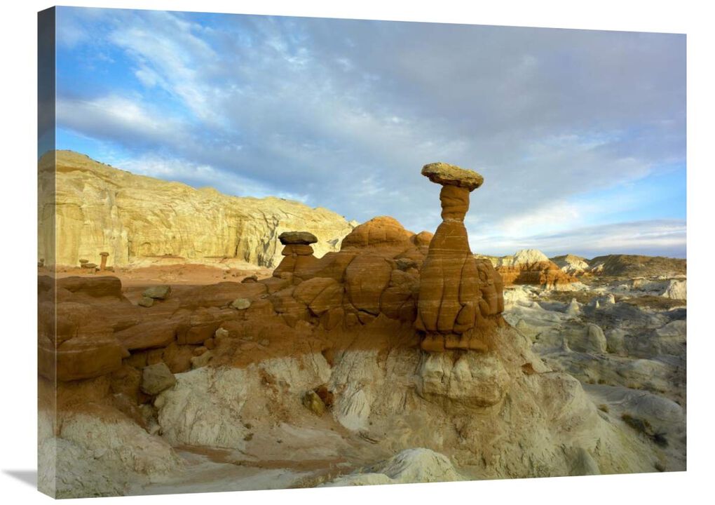 Toadstool Caprocks, Grand Staircase, Escalante National Monument, Utah-Canvas Art-32x24