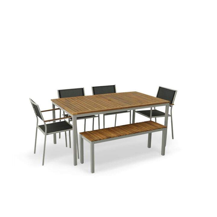 Carolina Living Braylee Outdoor Dining Set - Set of 6 - Black