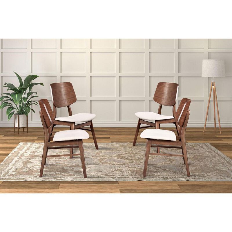 New Classic Furniture Oscar Walnut Solid Wood Dining Chair (Set of 4)
