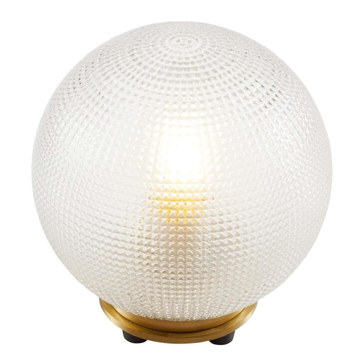 Modway Destiny 1-Light Modern Glass Table Lamp in Satin Brass