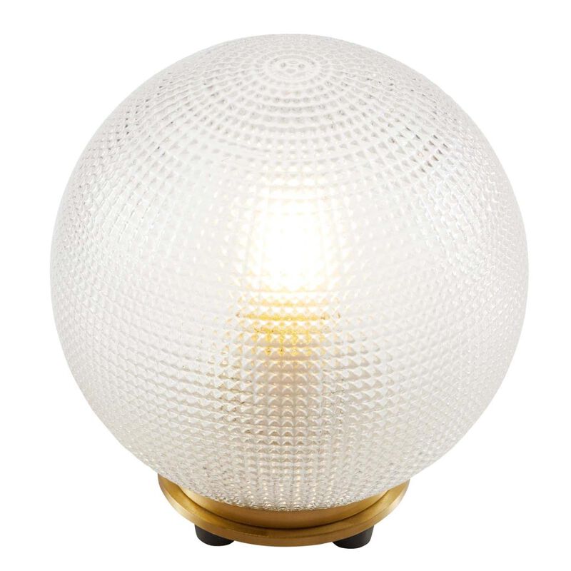 Modway Destiny 1-Light Modern Glass Table Lamp in Satin Brass