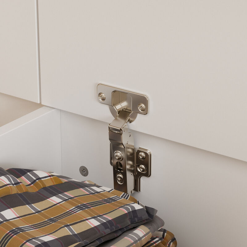 FUFU&GAGA Modern Bedside Table with Hidden Storage, Spacious Countertop & Moisture-Proof Design, Nightstand for Bedroom (63" W x 23.6" H x 11.8" D),White