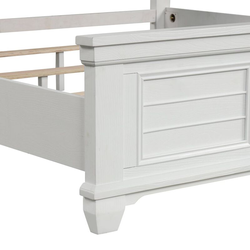 New Classic Furniture Jamestown Wood Queen Bed, White