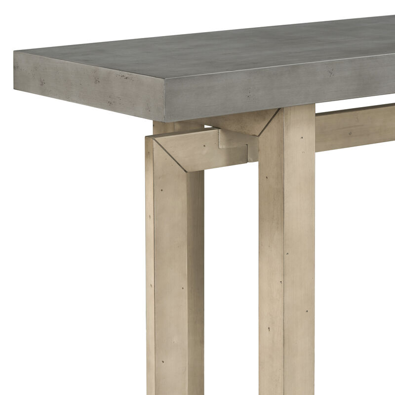 Merax Contemporary Console Table with Wood Top