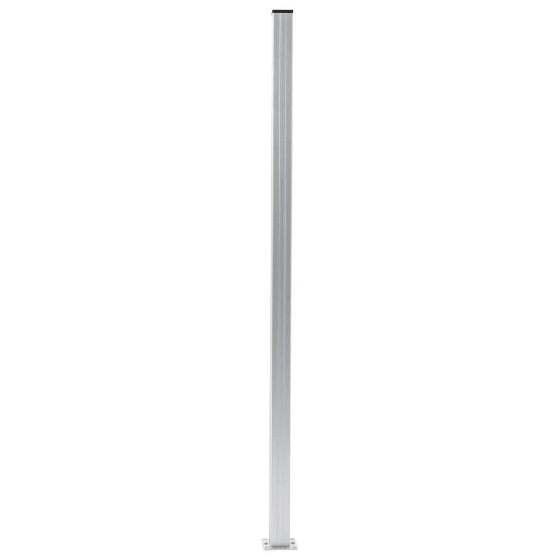 vidaXL Fence Posts 2 pcs Aluminum 72.8"