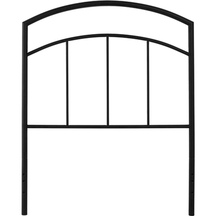 Hivvago Twin size Transitional Headboard in Textured Black Metal Finish