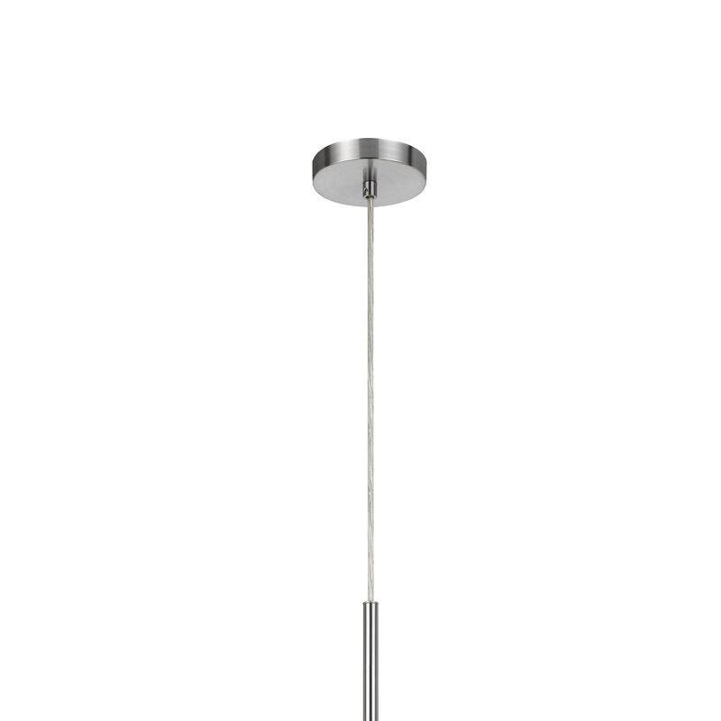 Sia Pendant Light Fixture w Plum Hardback Drum Shade, 24 Inch Chrome - Benzara