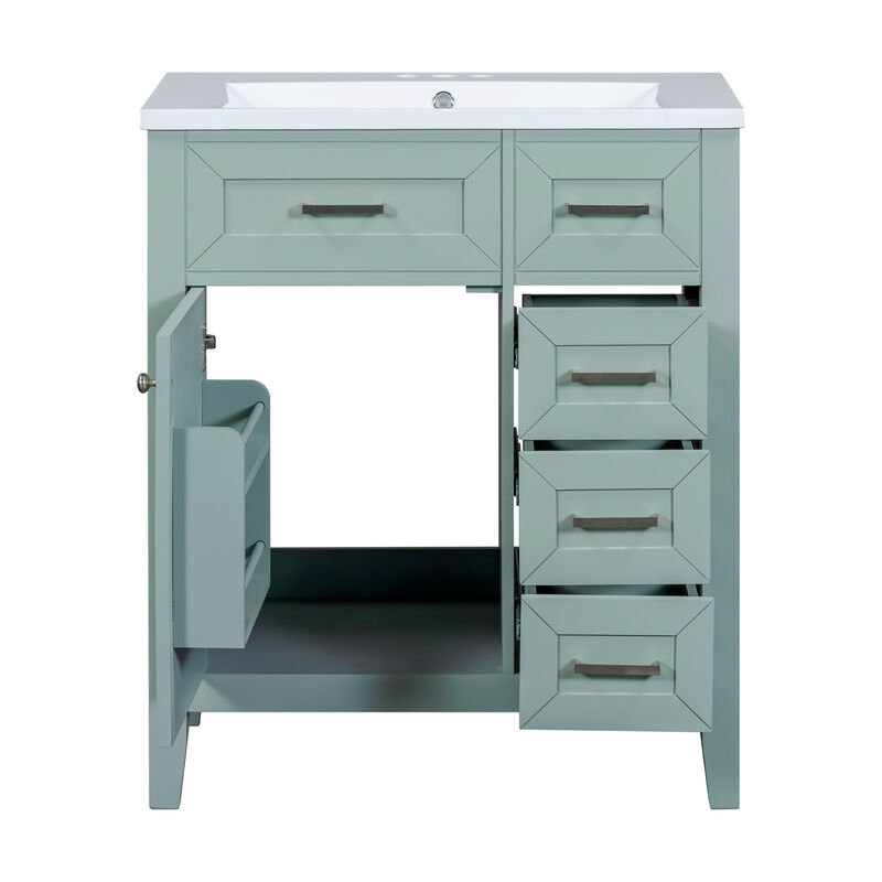 P PURLOVE Bathroom Furniture Vanity with Sink Combo