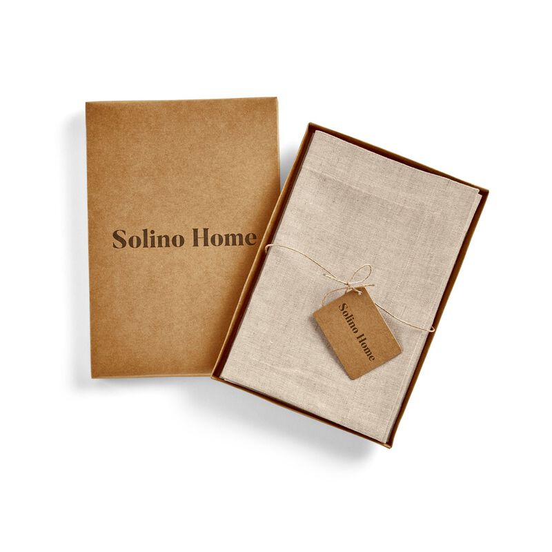 Solino Home 100% Pure Linen Cloth Napkins 20 x 20 Inch Set of 4 | Diana Dinner Napkins