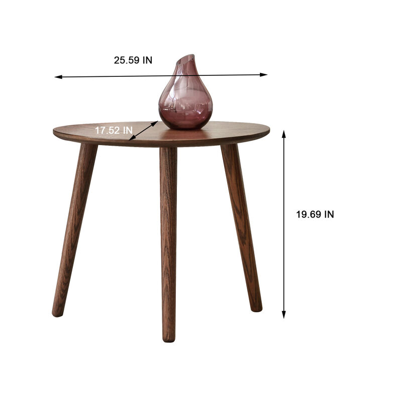Solid Oak Wood Coffee Table - Easy Assembly