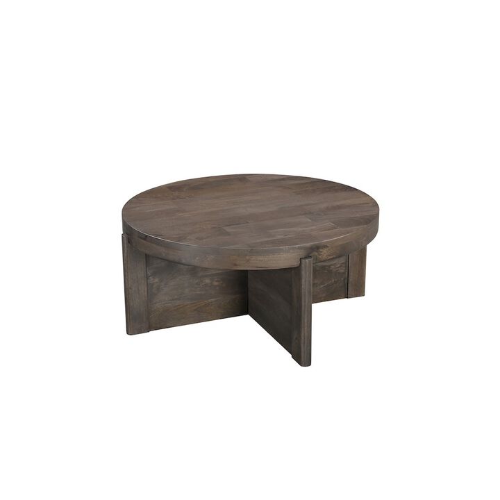 Taran Designs Adrien Round Solid Wood Coffee Table