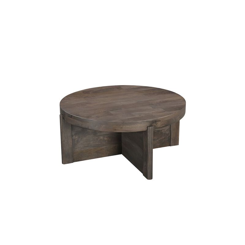 Taran Designs Adrien Round Solid Wood Coffee Table