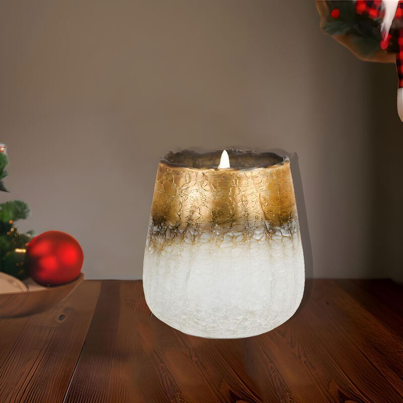 Glass Vase 5"D x 6"H - Sleek and Modern Addition to Any Room