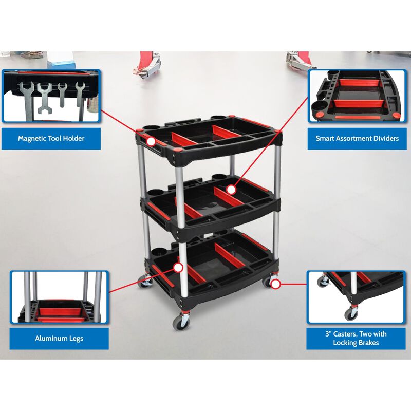 3 Shelf Mechanics Cart