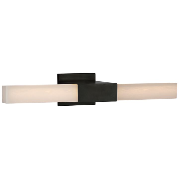 Covet 24" Over The Mirror Bath Light in Bronze with Alabaster