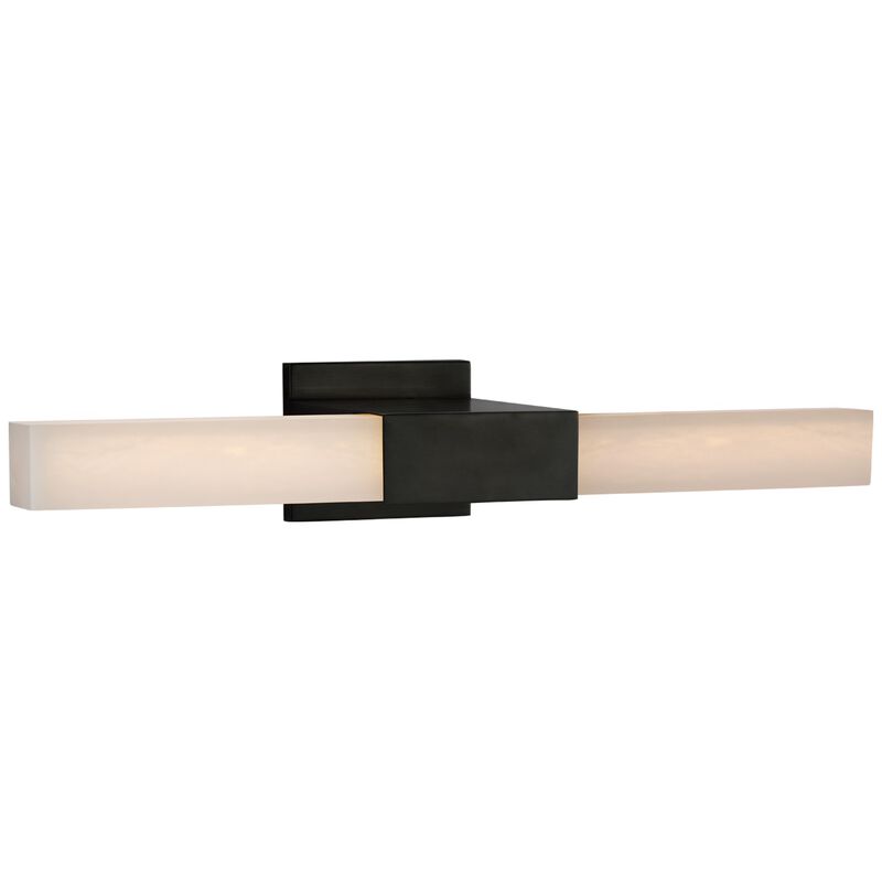 Covet 24" Over The Mirror Bath Light in Bronze with Alabaster