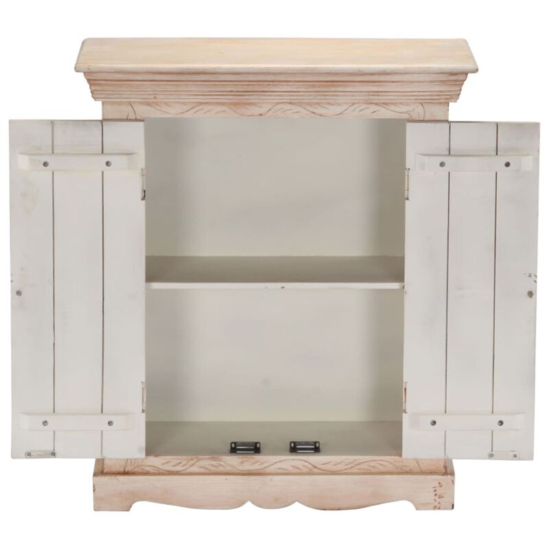 vidaXL Sideboard 25.6"x11.8"x29.5" Solid Mango Wood