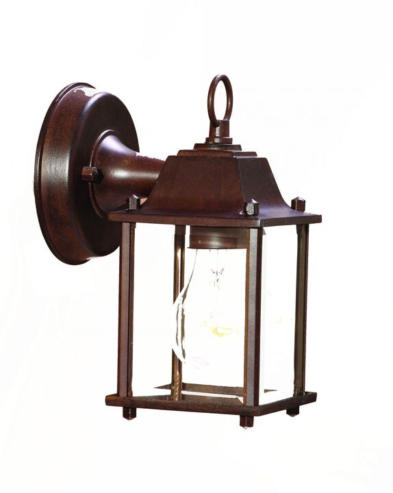Hivvago Dark Brown Hanging Glass Lantern Wall Light