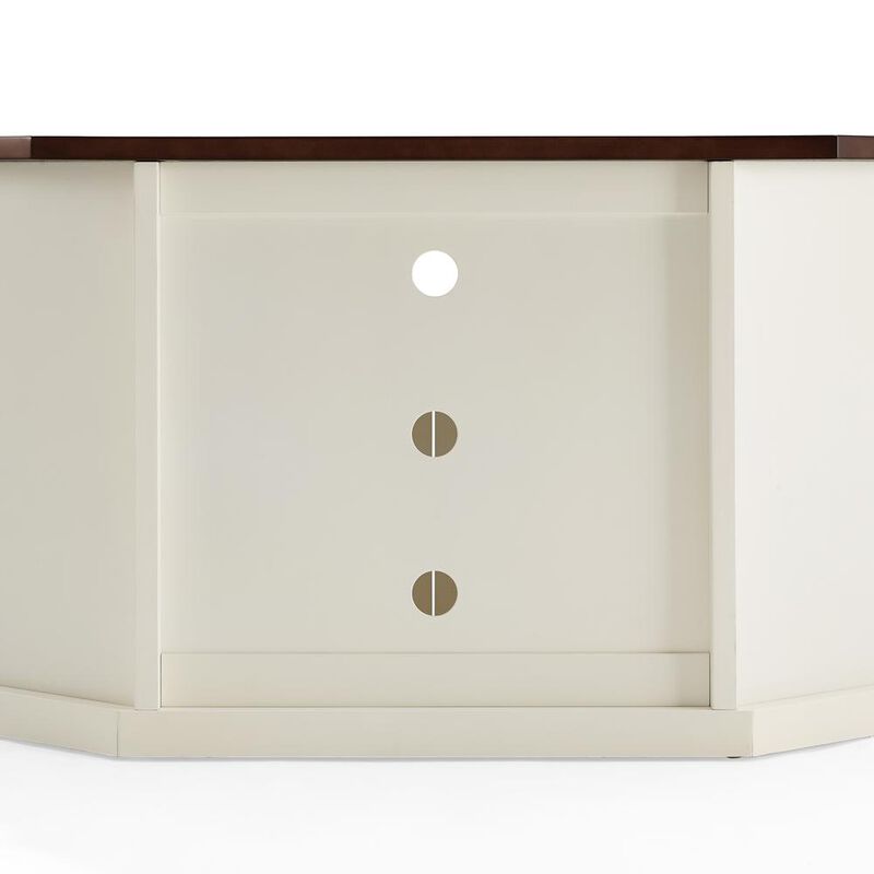 Crosley Furniture 60 Corner Tv Stand Distressed White