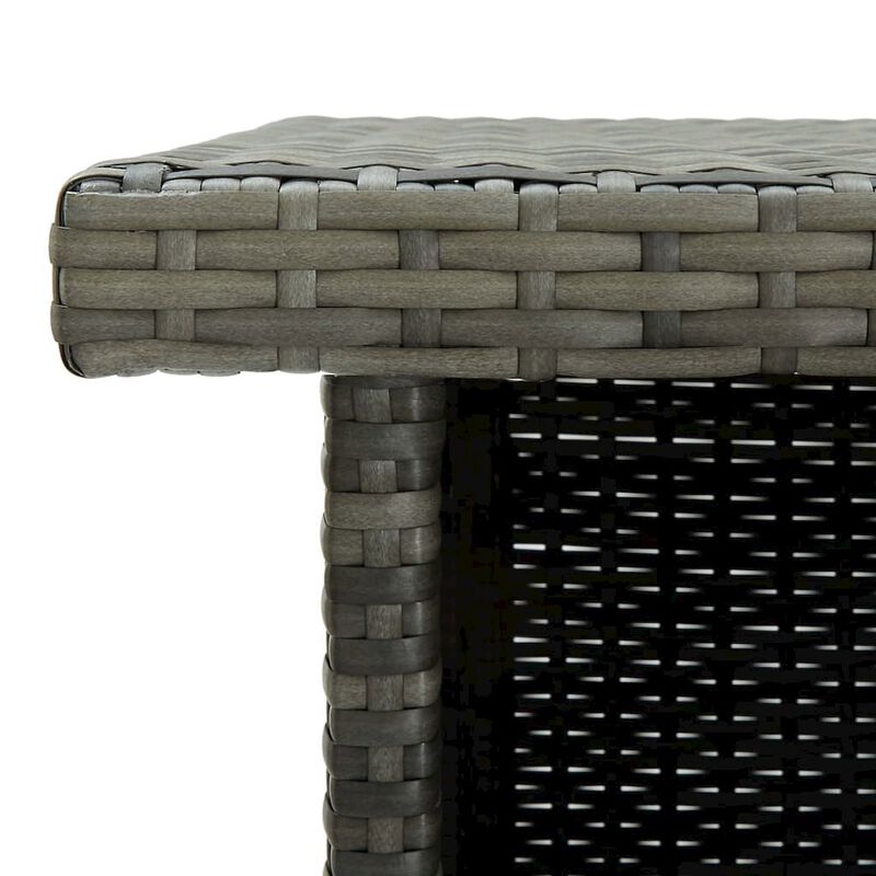 vidaXL Corner Bar Table Gray
