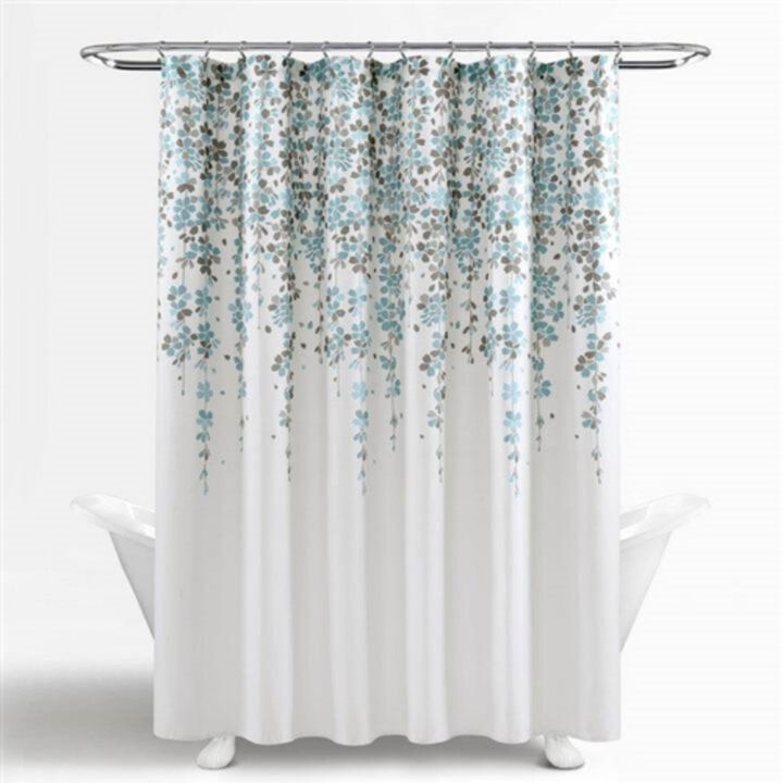 Botanical Floral Flowers Shower Curtain – Beautiful Flower Print, Soft & Quick-Dry Material