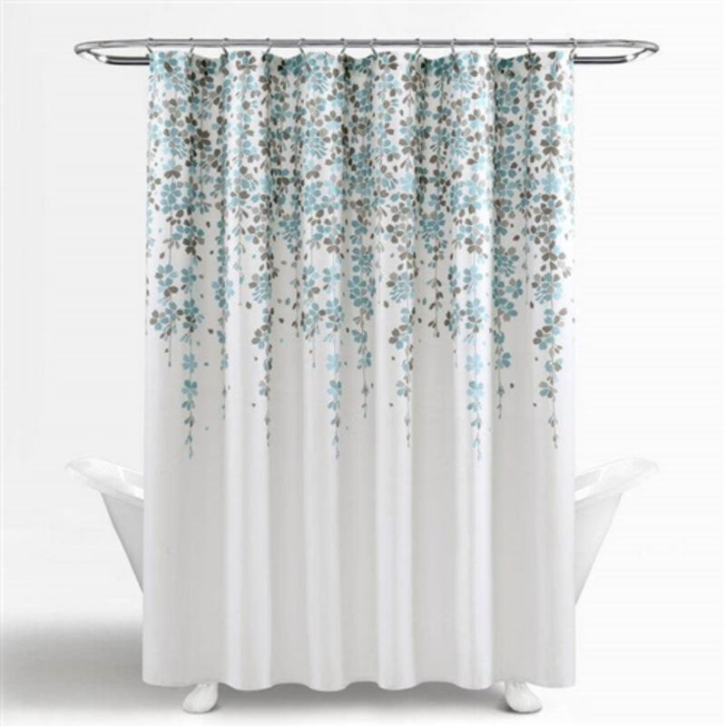 Botanical Floral Flowers Shower Curtain – Beautiful Flower Print, Soft & Quick-Dry Material