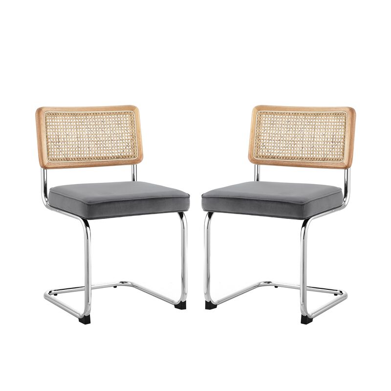 Loft Lyfe Ayman Velvet Dining Chair Seat (Set of 2)
