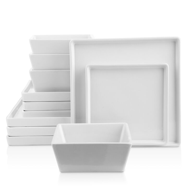 Stone Lain Grace Stoneware 12 Piece Dinnerware Set