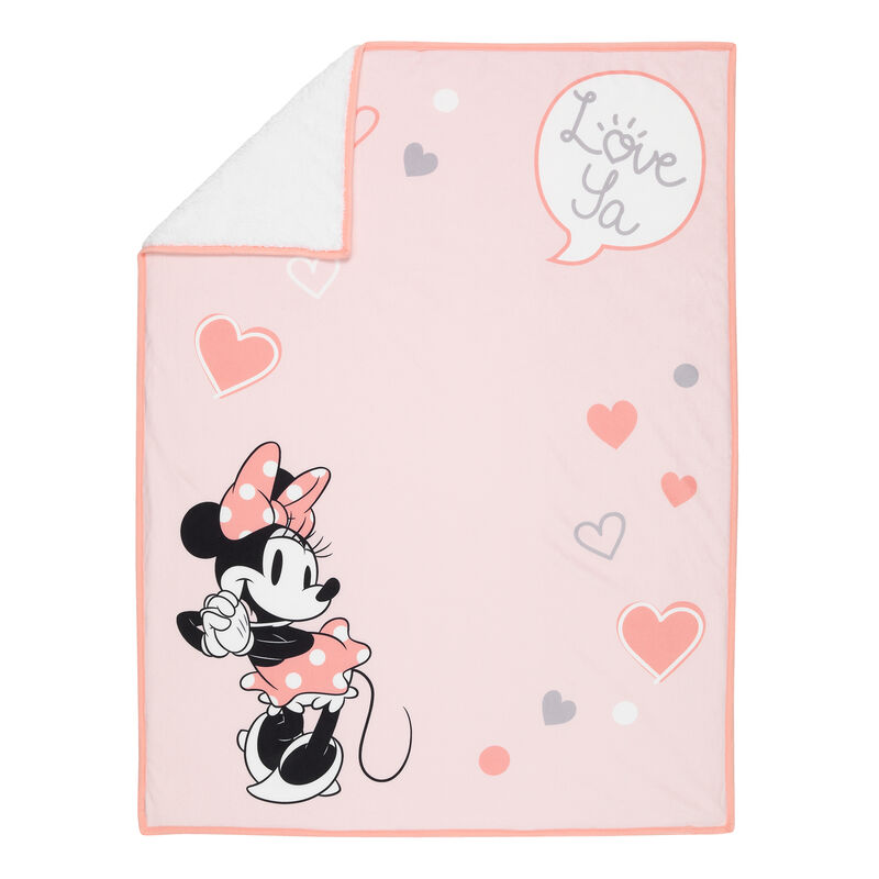 Lambs & Ivy MINNIE MOUSE Picture Perfect Baby Blanket - Pink, Animals, Disney