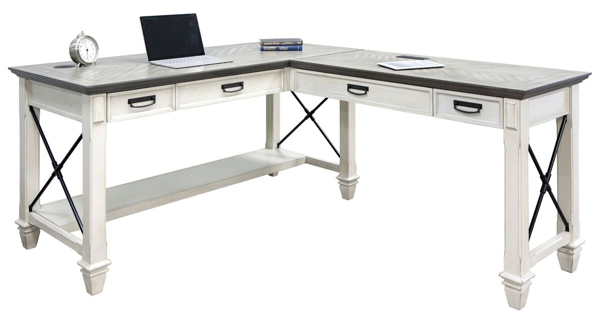 Open L-Desk and Return Open L-Desk and Return