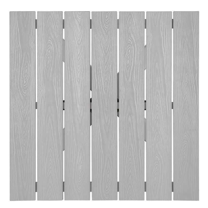 Modway - Maine 28" Outdoor Patio Dining Table White Light Gray