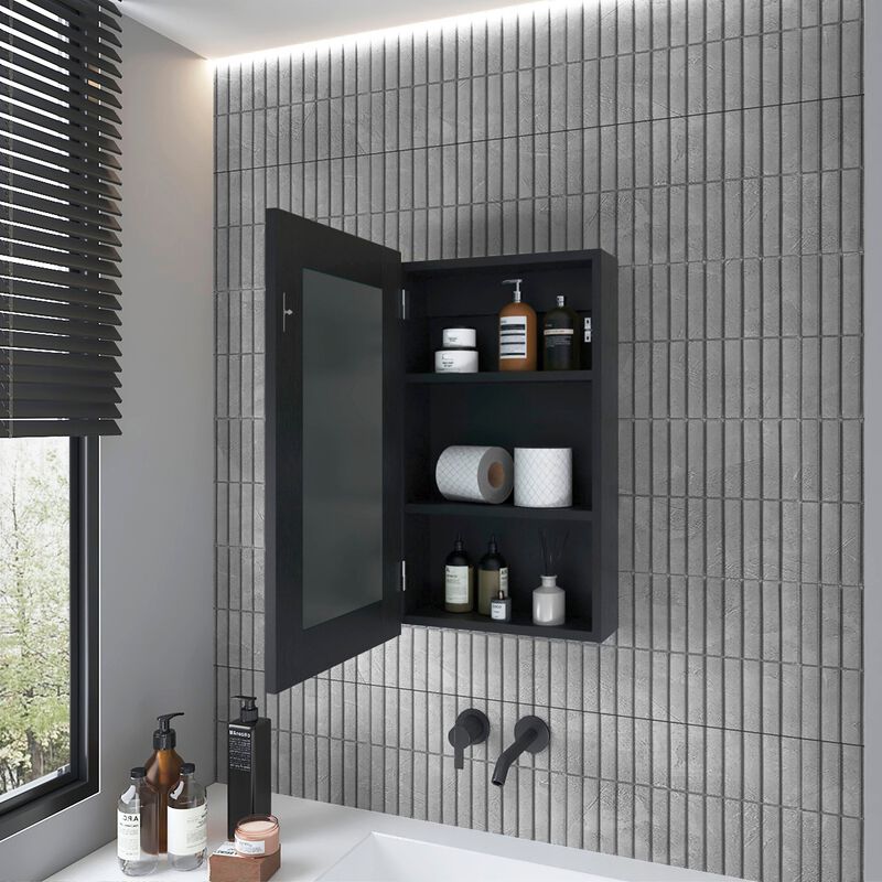 Medicine Cabinet Sanford, Bathroom, Black